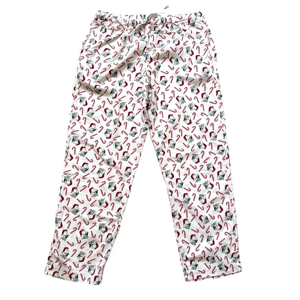 Hanna Andersson x Peanuts Snoopy Flannel Holiday Pajama Pants Size Medium